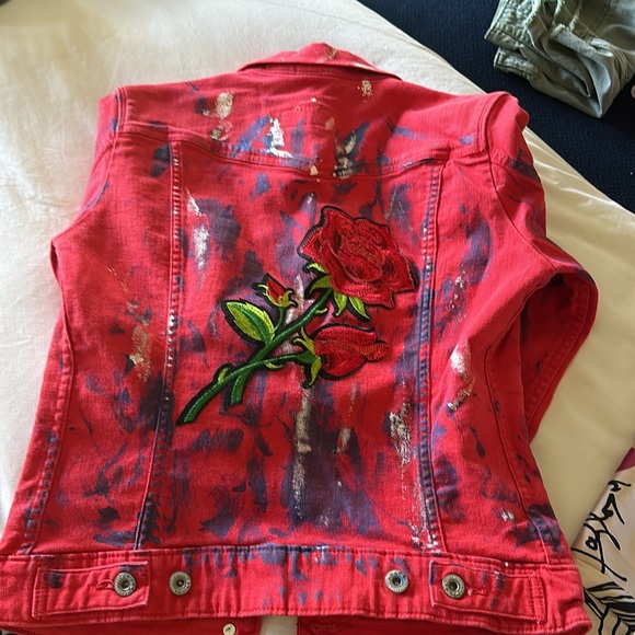 Haute bohemian groupe one of a kind denim jwcket - Picture 3 of 4